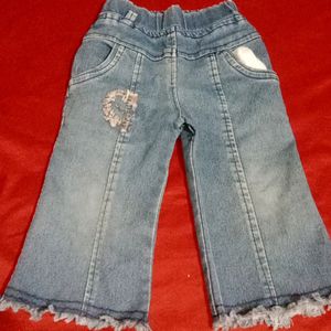 Baby Girls Stylish Straight Pant Jeans