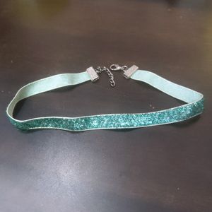 NEW Handmade Glitter Blue Choker