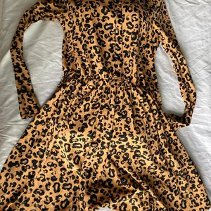 LEOPARD PRINT WITH TAG DRESS