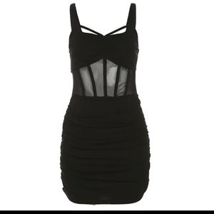 Semi Sheer Corset Mini Dress