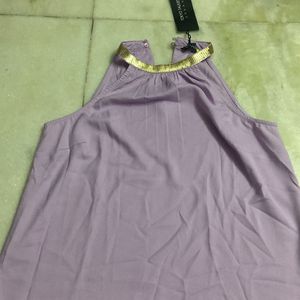 LAVENDER ALTER NECK SEQUNCE TOP