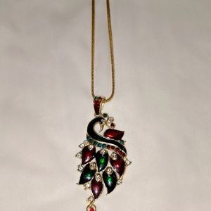 Peacock Neck Piece Without Earrings