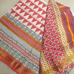 Pure Cotton Chanderi G Feet Big Dupatta