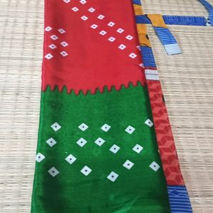 New Bandhej Cotton Saree