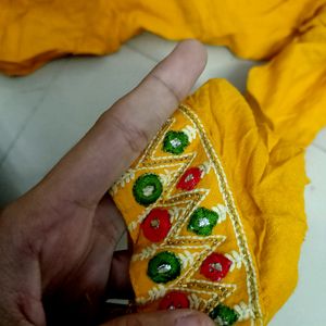 Golden Yellow Colour Kurti For Girls