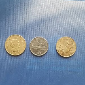 Old 50 Paise Coins Of Three Different Pictures