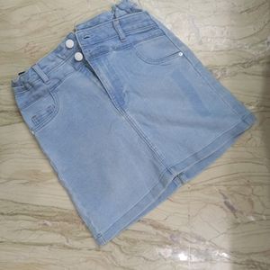 DIWALI SALE!! BLUE DENIM FITTED MINI SKIRT