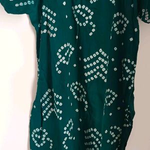 😍Beautiful Bandhej Printed Kurti Salwar Dupatta🥰