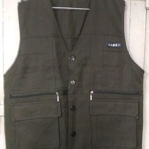 mens double sided sleeveless jacket