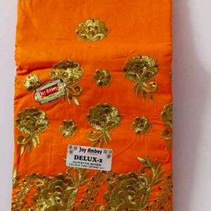 NEW ORANGE🍊🧡🧡 KURTA PANT WORK DUPPATA MATERIALS