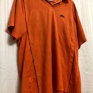 Orange Short Sleeve Polo T Shirt