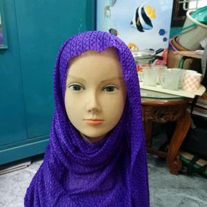 Dark Violet Shawl Dupatta Hijab