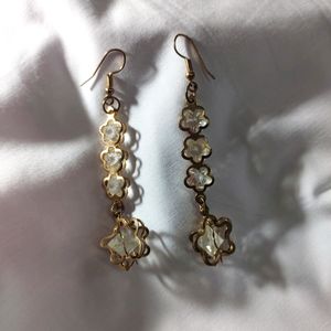 Star Gold Drop Earrings