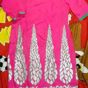 Pink Rosy Colour Design Kurta