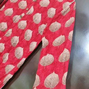 Red Printed Kurti For Girl Or Woman 38 Bust