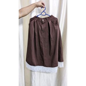 Coffee Brown Elasticated Skirt