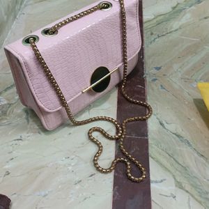 Pink Colour Sling Bag