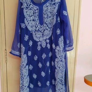 Blue Chikankari Kurta with Inner