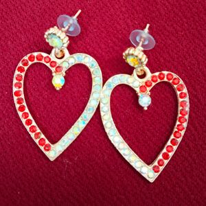 4 Pair Of Heart Shaped Earings.