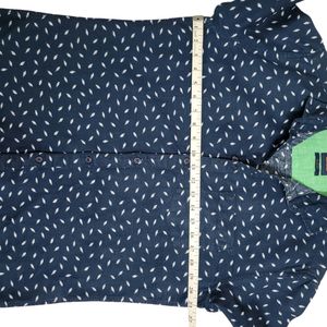 Men Micro Print Shirt With Patch Pocket