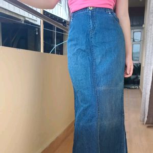 Denim Long Skirt