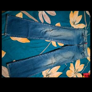 One Leg Bootcut Ribbed Jeans For Women