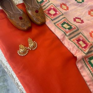 Dress Material With Fulkari