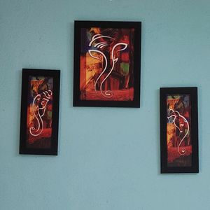 Shri Ganesha Modern Art Print Framed Painting Set