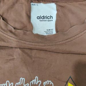 aldrich Brown Tshirt No Damage Or Stains