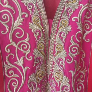 Red And Magenta Partywear Suit