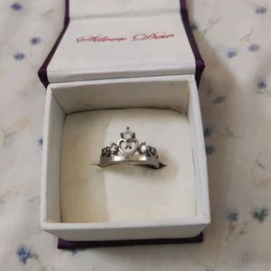 Premium Silver Plated Women's Crown Ring