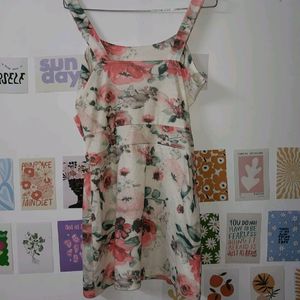 Floral Dress With Cut Designs