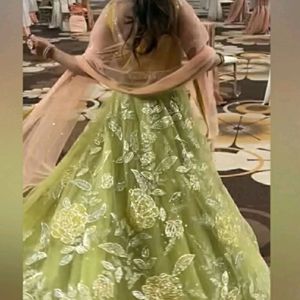 Yellow And Green Lehnga