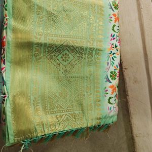 Digital Silk Saree With Siroski