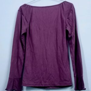 Wine Full Sleeves Top