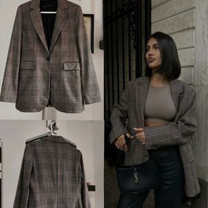 Zara Woman Checked  Blazer