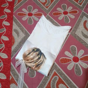 White Beautiful Tshirt Fancy