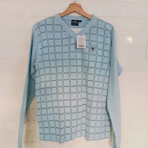 Sky Blue Mens Sweater