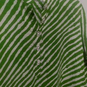 Green Lahariya Kurti