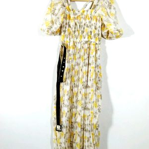 Multicolour Floral Printed Long Maxi Dress (Women)