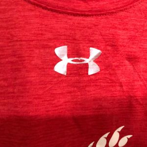 Under Armour Red Long Sleeve T Shirt