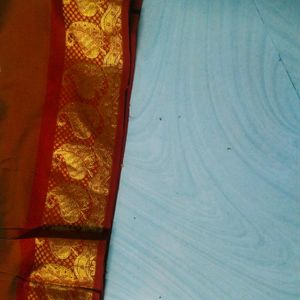 Maroon Two Shades Colour Pure Gadwal Saree