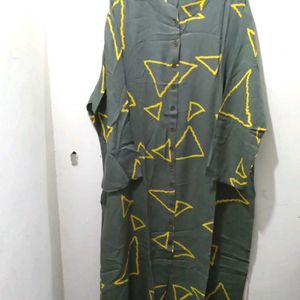 Abstract Print Rayon Kurta