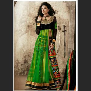 Inddus Multicolour Slit Anarkali Kurta Set