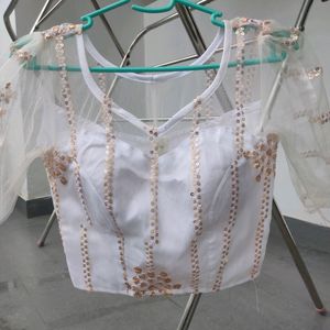 White Blouse Type Top