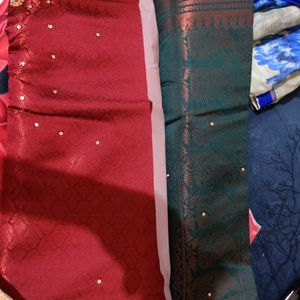 Buy New Banarasi Saree Get One Blue Sare Free