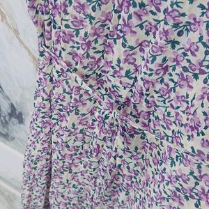 Lovely Floral Lavender  Midi Dress