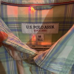 Us Polo Brended Shirt Sea Blue