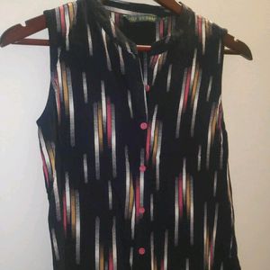 ikkat print kurti