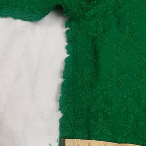 Green Embroidery Kurta